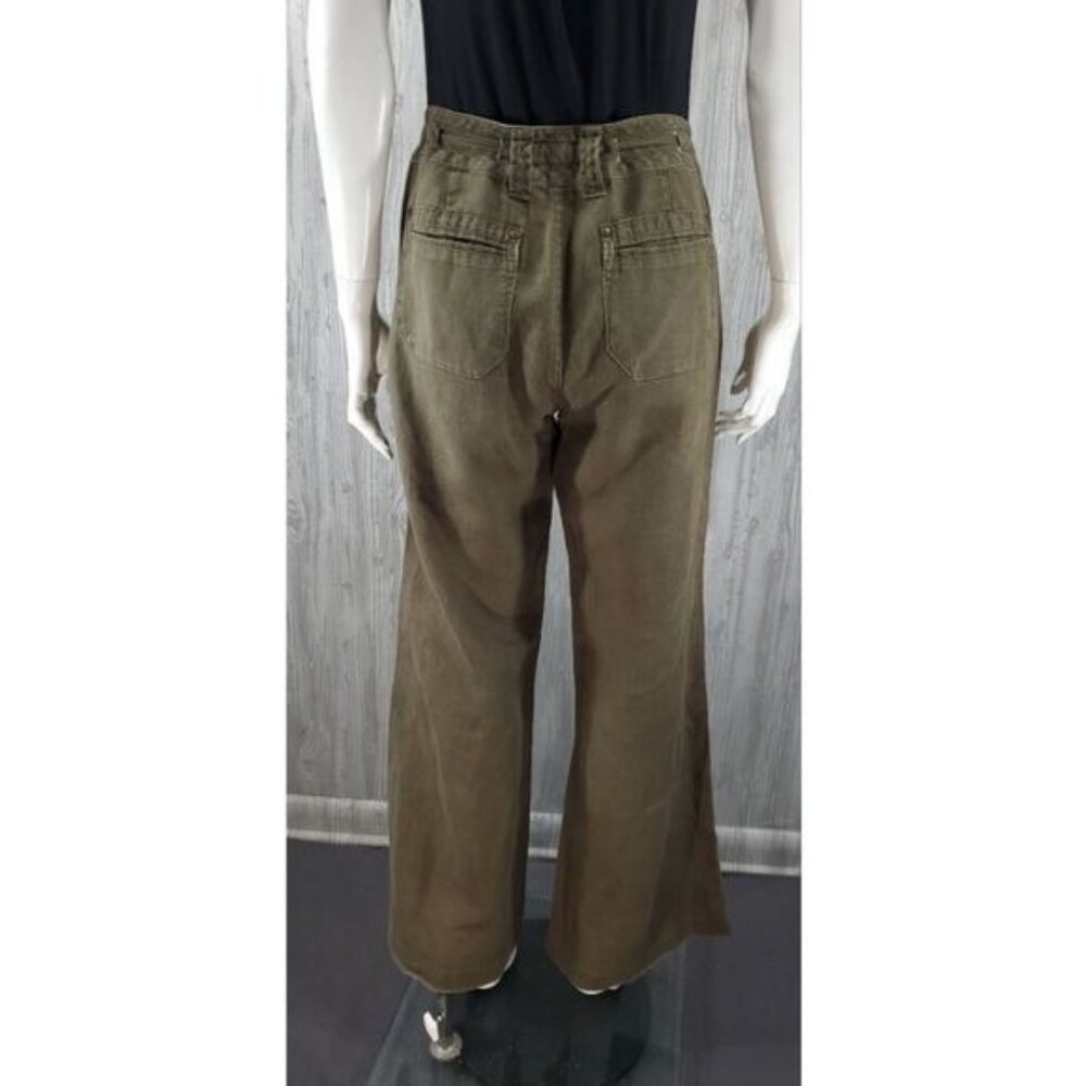 Vintage Linen Wide Leg Pants Uptown Granola Girl Y2K 00s - Picture 6 of 7
